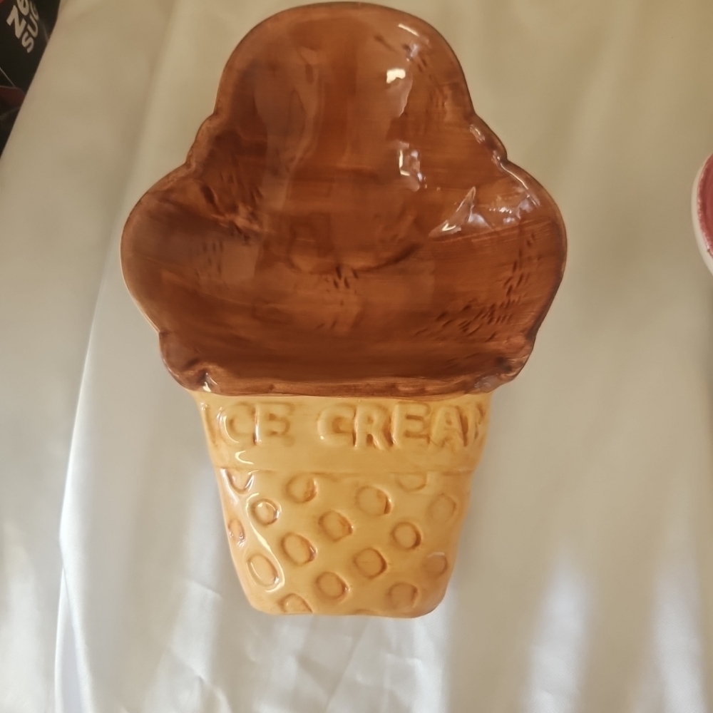 Set of 6 Ice-Cream Bowls / Dishes Stackable Ceramic Lotus 1995 Vintage - Picture 4 of 13